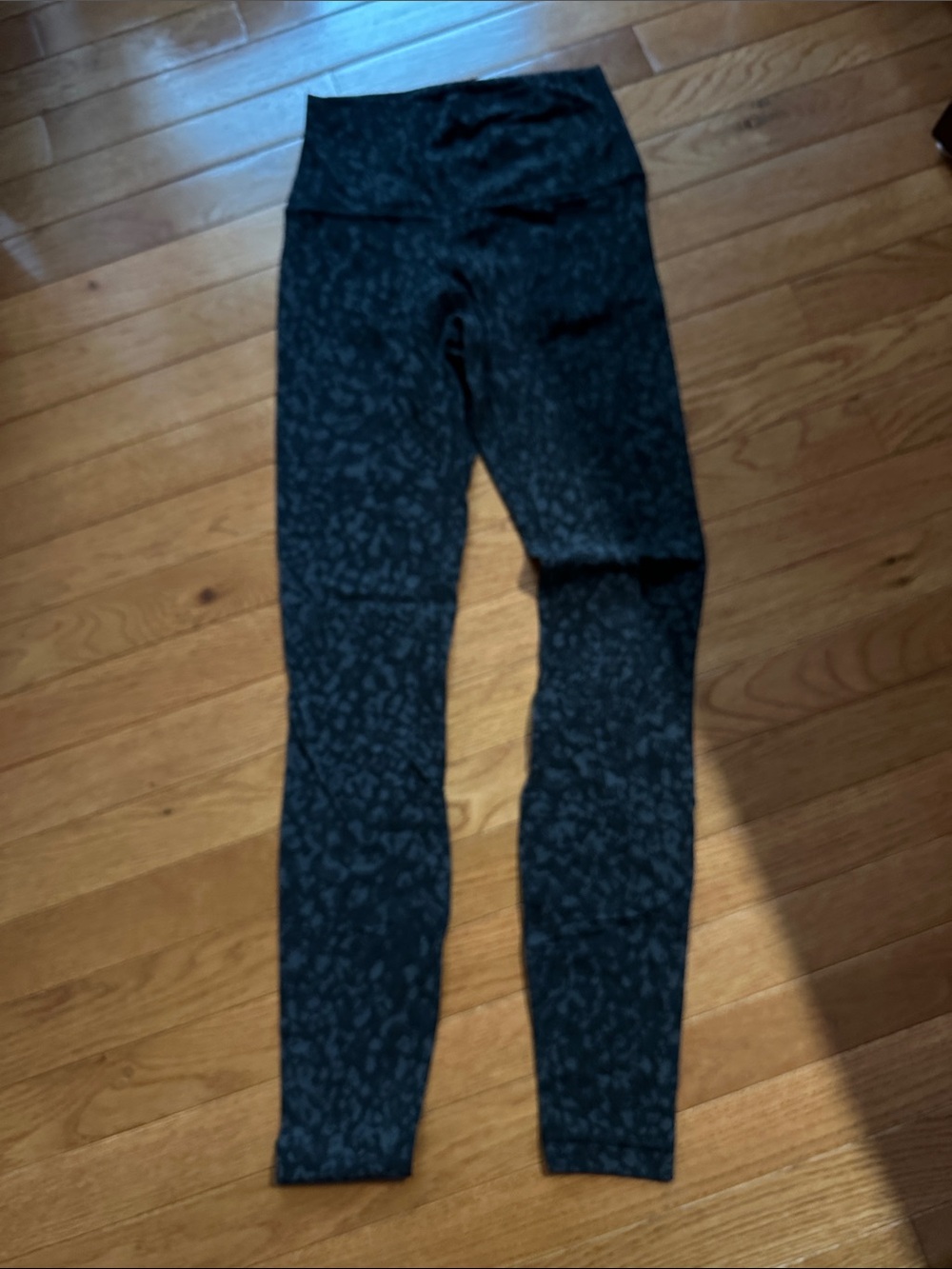 lululemon athletica Black Charcoal Animal-Print Leggings